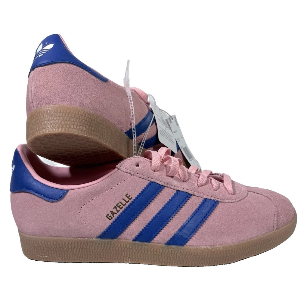 adidas Gazelle Semi Pink Spark Lucid Blue Gum Suede JI2077 Mens 9.5 Womens 10.5